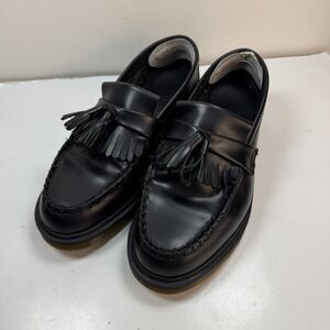 Dr. Martens Adrian Leather Black Tassel Loafer Smooth Polished Mens 7 / Womens 8